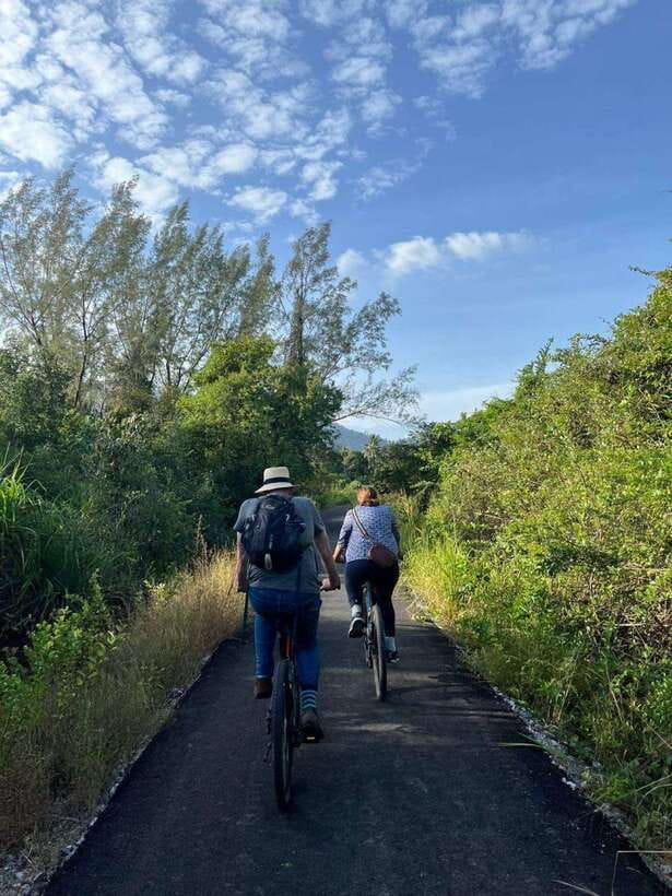 Langkawi: Countryside Bike Tour, Waterfall Swim & Dessert - Pedaling through rice fields and small settlements