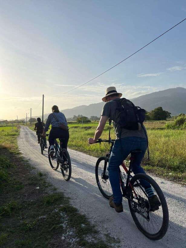 Langkawi: Countryside Bike Tour, Waterfall Swim & Dessert - Starting at JungleWalla and getting ready to ride