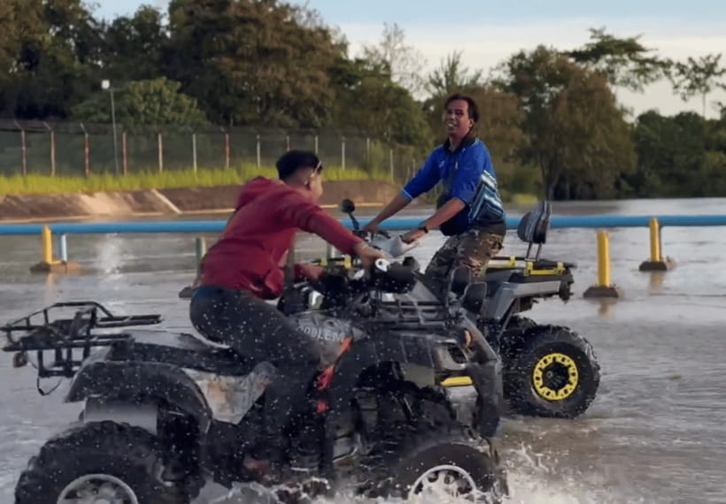 Langkawi Jungle and Waterfall Adventure - Reservoir crossings finish the ride with a splash