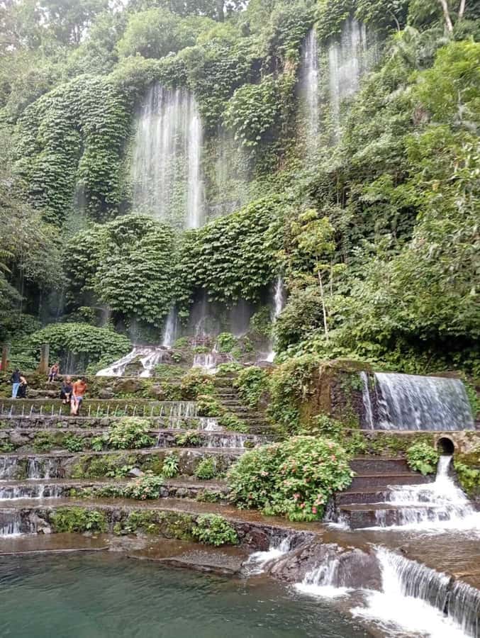 Lombok: White Water Rafting, Rice Terrace & Waterfall Tour - Benang Stokel Waterfall