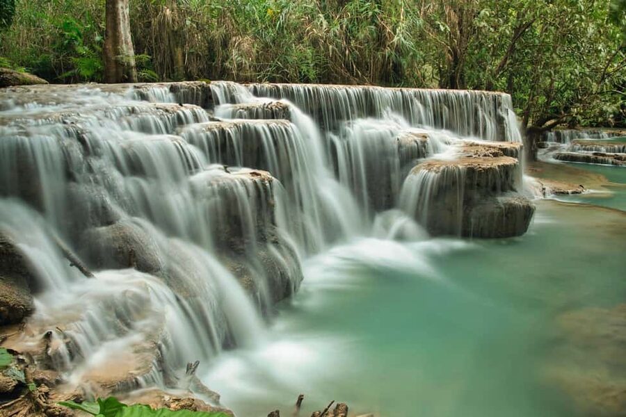 Luang Prabang: Afternoon Kuang Si Waterfalls & Sunset Cruise - The rice farm and sugarcane stop