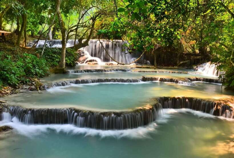 Luang Prabang: Bamboo Experience & Kuang Si Falls Tour - Swimming and free time at the falls