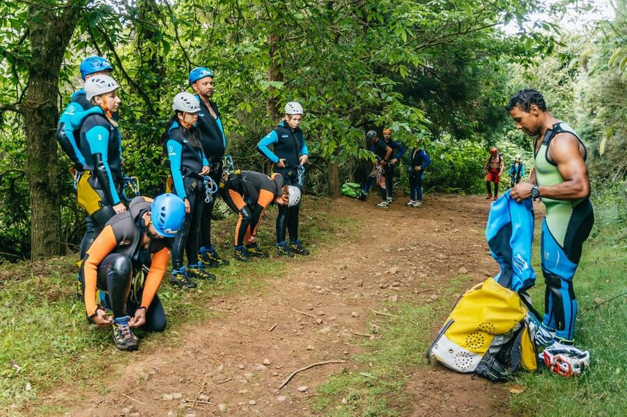 Madeira Canyoning Beginners – Easy & Fun Waterfall Adventure - The plants, water, and old terraces