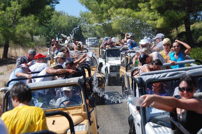 Marmaris Jeep Safari Tour With Waterfall and Water Fights - Turgut Waterfall: cold water and slippery rocks