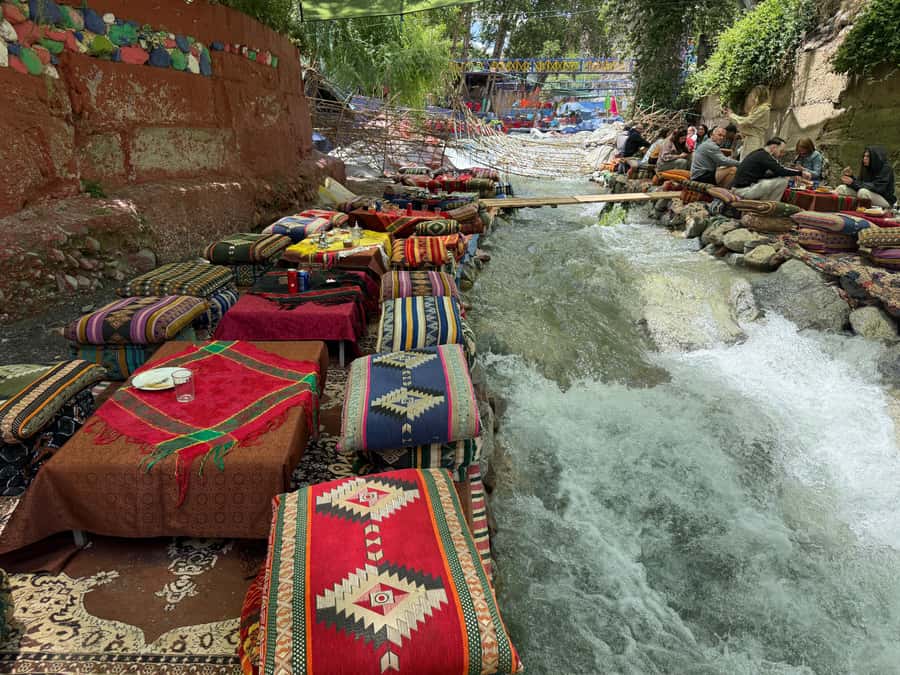 Marrakech: Atlas Mountains, Waterfalls, Ourika Valley +Lunch - Lunch beside the Ourika River