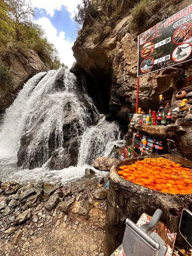 Marrakech: Ourika Valley Trip with Waterfalls, Guide & Lunch - Lunch beside the Ourika River