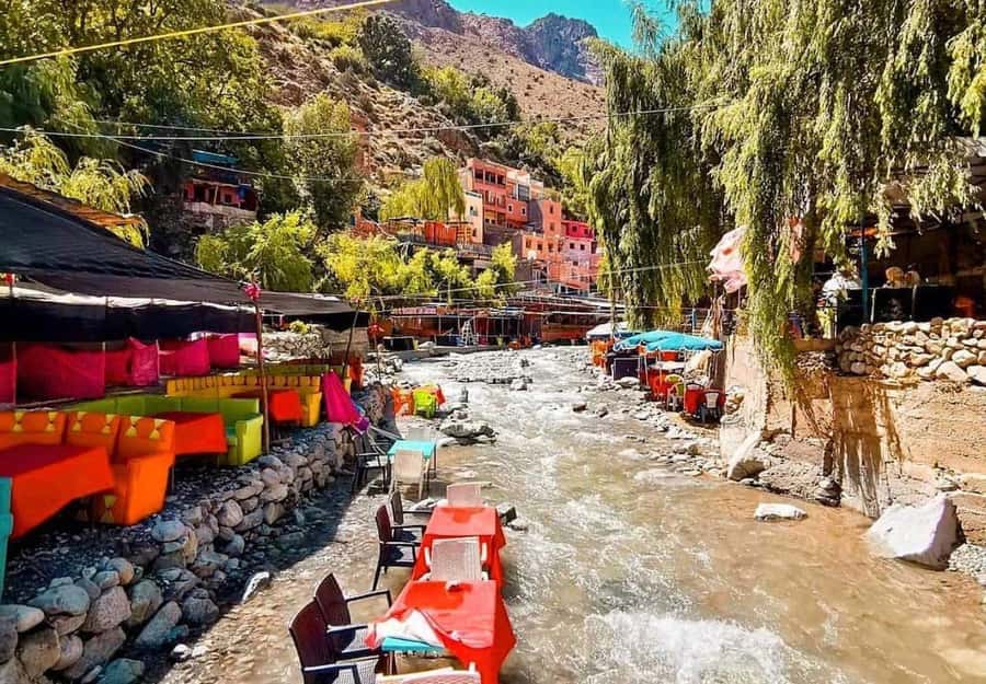 Marrakesh: Ourika Atlas Mountains, Waterfalls, Guide + Lunch - Leaving Marrakech for the Atlas foothills