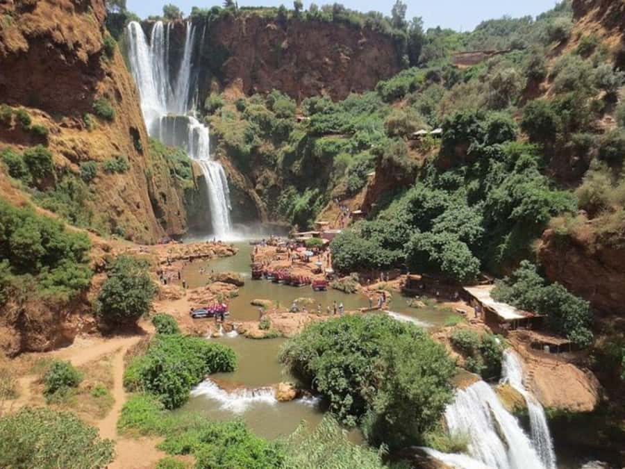 Marrakesh: Ouzoud Waterfalls Trip with Hike & Boat Option - The boat ride under the waterfall
