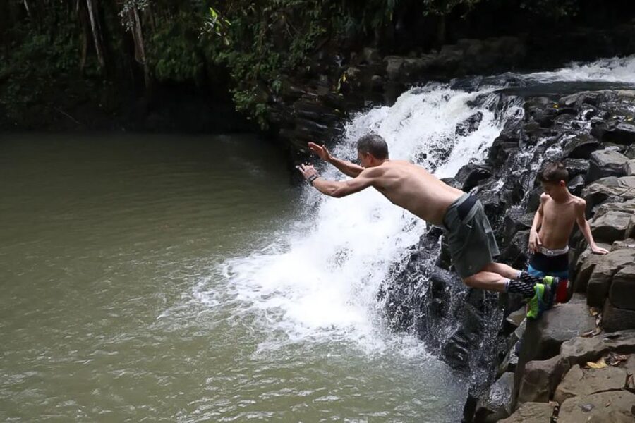 Maui: Guided Rainforest and Waterfall Walk & Swim - The optional 10-foot cannonball jump