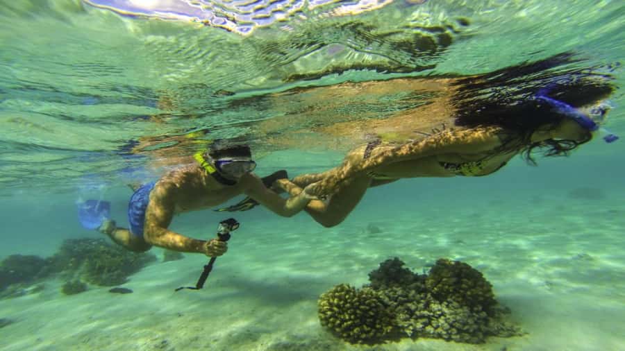 Mauritius: Ile aux Cerf Catamaran w/Waterfall Visit & Lunch - Sailing the east coast lagoon