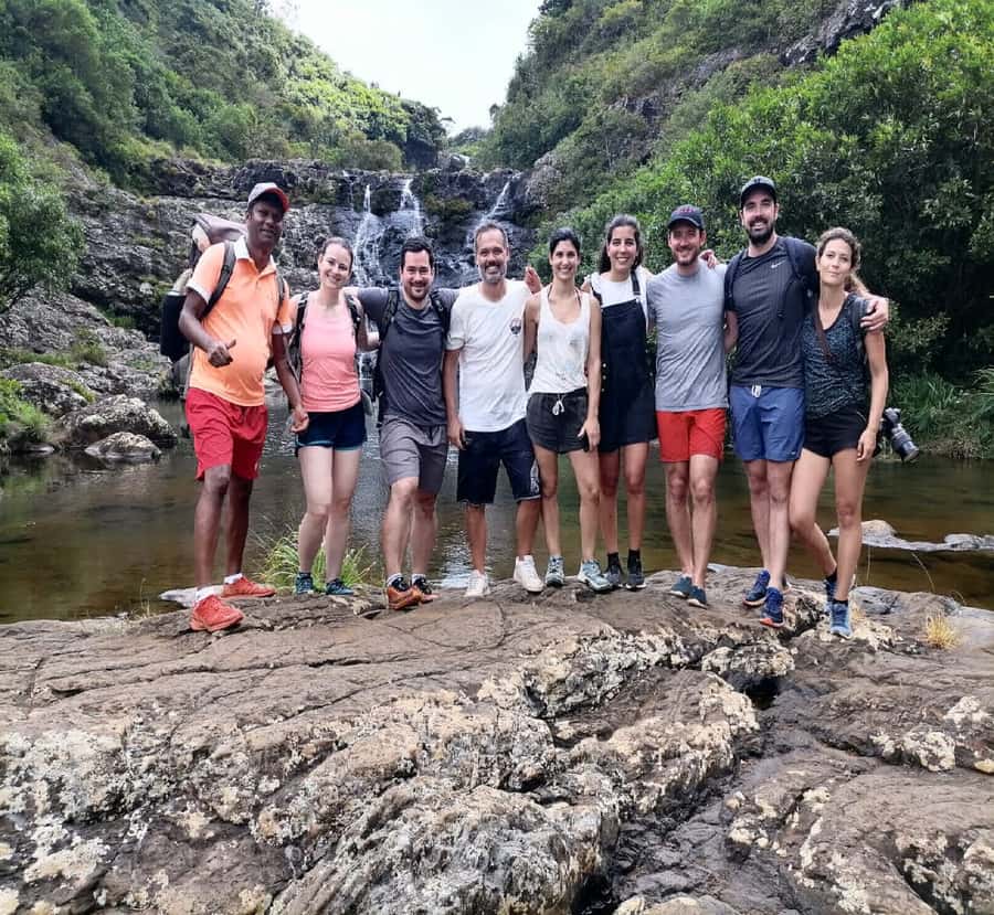Mauritius: Tamarind Falls Guided Hike with Swim and Lunch - The upper falls bring the best views