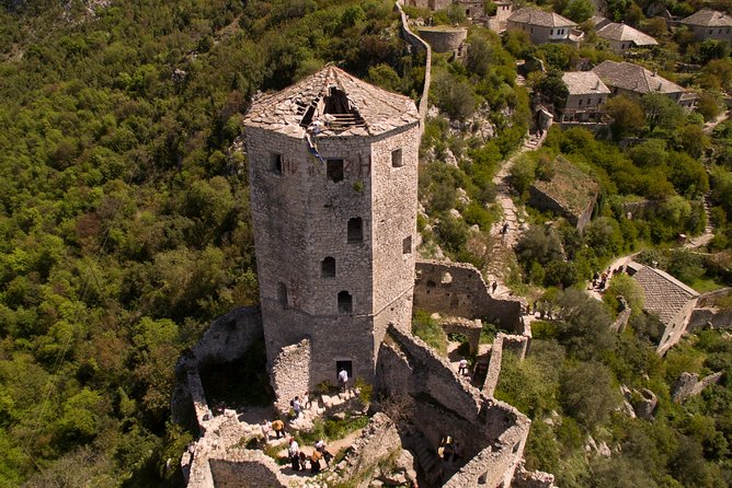Mostar,Kravica Waterfall,Blagaj,Počitelj - Day Tour from Sarajevo - The Crooked Bridge and mosque viewpoint