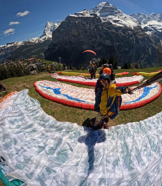 Mürren: Paragliding over Lauterbrunnen Cliffs and Waterfalls - Take-Off: A Few Running Steps, Then Air