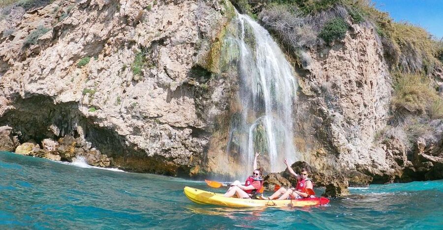 Nerja: Guided Kayak Tour Nerja Cliffs and Maro Waterfall - From Burriana Beach to the Maro Coast