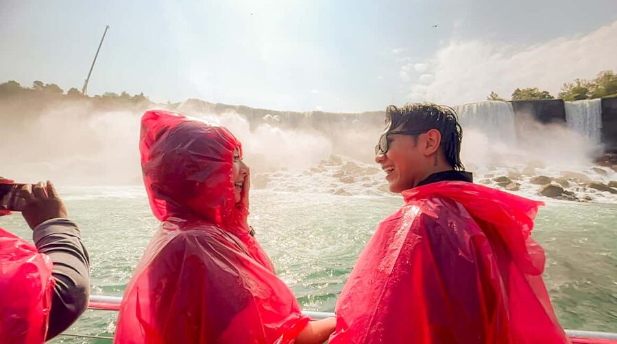 Niagara Falls Canada: Highlights Tour With Boat Cruise - Going behind the water at Journey Behind the Falls