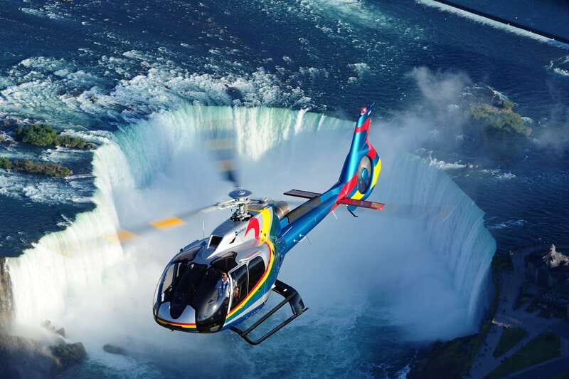 Niagara Falls, Canada: Scenic Helicopter Flight - Passing the Rainbow Bridge and Queen Victoria Park