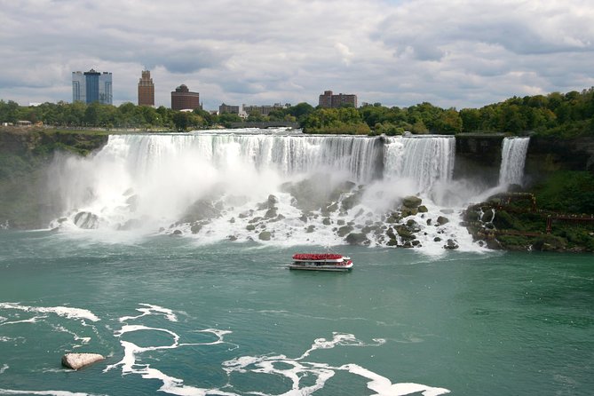 Niagara Falls Canada Tour: Helicopter, Boat, Behind Falls & Lunch - The boat ride delivers the wettest view