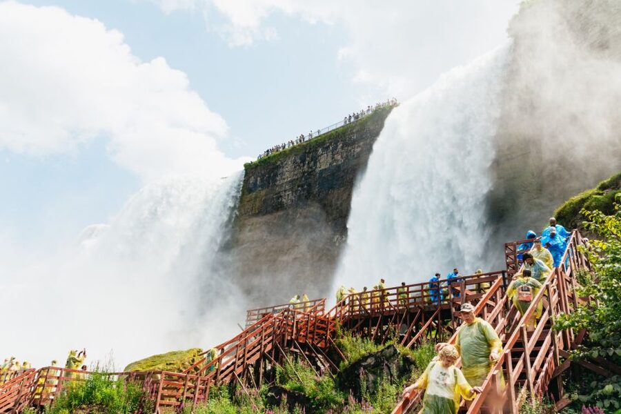 Niagara Falls: Cave of the Winds, Boat Ride, & Trolley Tour - A wet start at Prospect Point