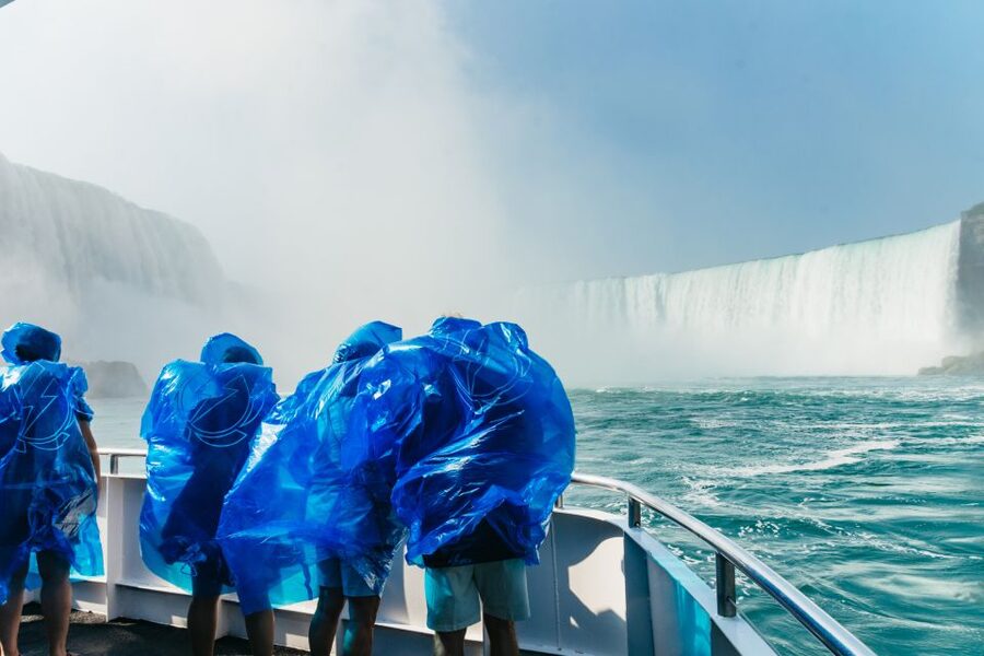 Niagara Falls: Cave of the Winds, Boat Ride, & Trolley Tour - The three waterfalls from the park paths