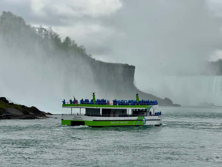Niagara Falls, Corning, Finger Lakes 2 Day Tour from NYC - Niagara at night, from Ram Island to Horseshoe Falls