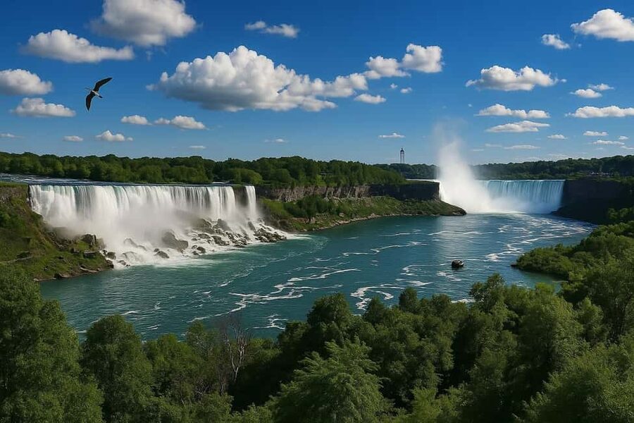 Niagara Falls, ON: Guided Tour with Boat, Skylon & Journey - The boat ride into the spray
