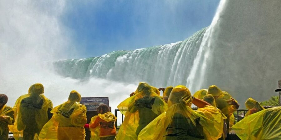 Niagara Falls Tour: Skylon, Journey Behind Falls & Boat Ride - Getting close on the Niagara cruise