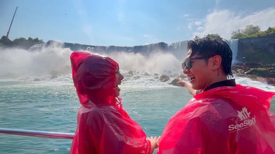 Niagara Falls Tour: Skylon, Journey Behind Falls & Boat Ride - Going 125 feet behind the rushing water