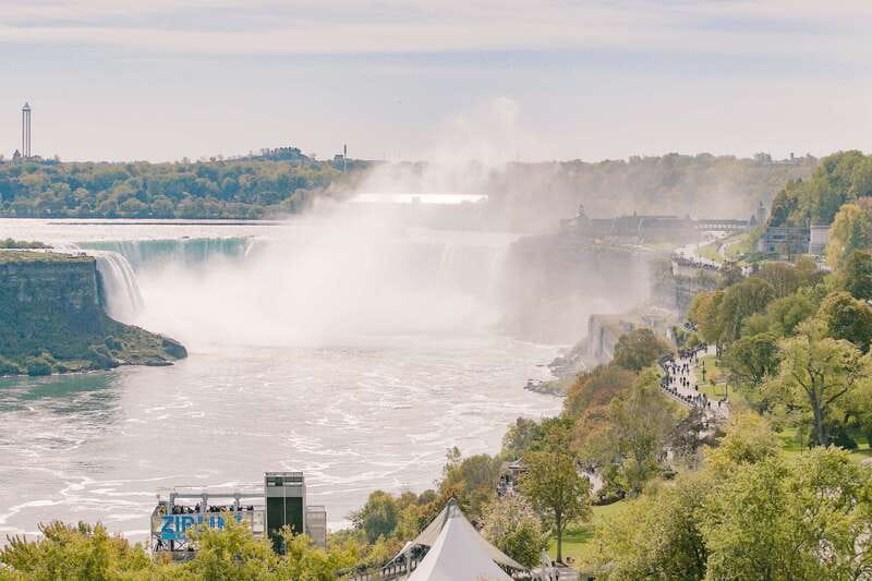 Niagara Falls: US & Canada Full-Day Tour & Lunch - Crossing to Canada for lunch at Skylon Tower