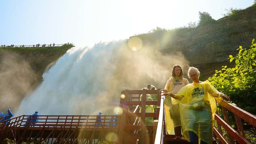 Niagara Falls USA: Cave of the Winds & Maid of the Mist Ride - Goat Island, Luna Island, and the three falls