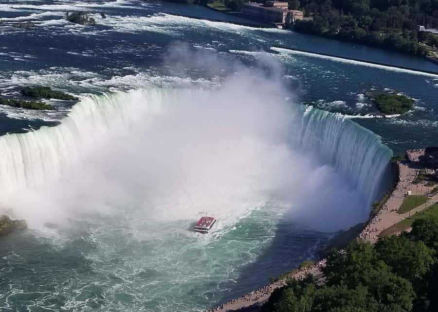 Niagara Falls, USA Mystery of the Mist Tour + Maid Boat Ride - Walking through America’s oldest state park