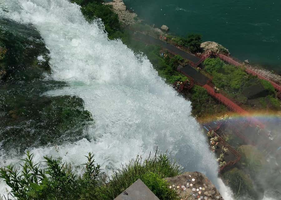 Niagara Falls, USA Mystery of the Mist Tour + Maid Boat Ride - Looking down from the American Observation Tower