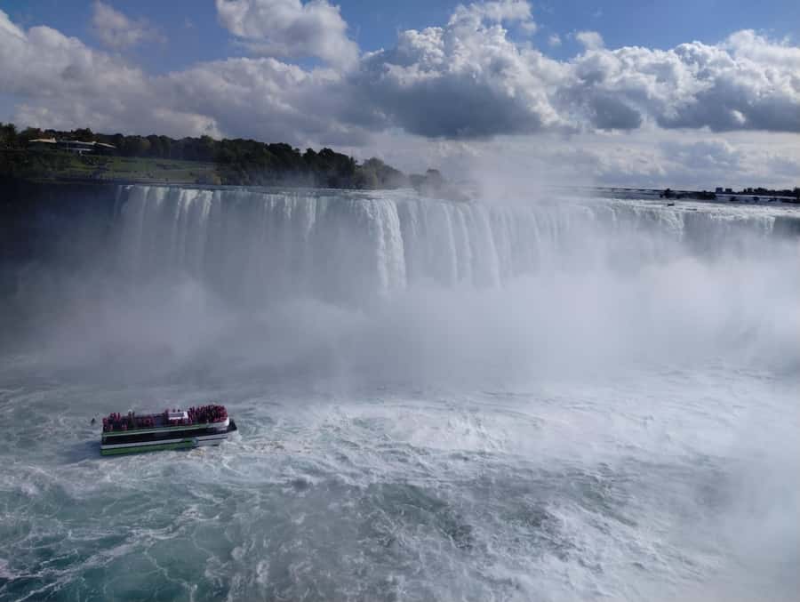 Niagra Falls, USA Side: Boat, Cave and Shuttle pass Tour - Maid of the Mist: the loud, wet centerpiece