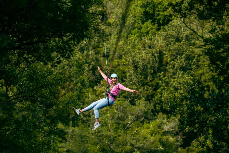 Okere Falls: Zipline over Waterfalls Experience - Flying above Okere Falls