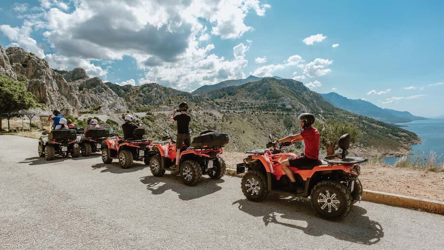Omiš/Split Expedition: 65 km Quad Tour to Hidden Waterfalls - The final coastal view at Vruja Bay