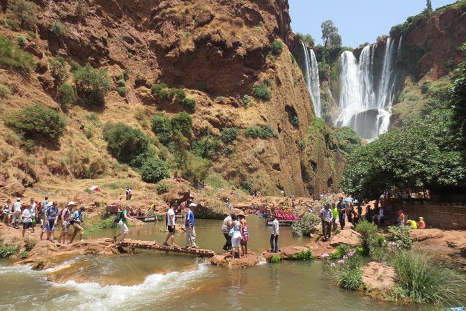 Ouzoud Waterfalls Guided Hike and Boat Trip from Marrakech - Walking down to the river