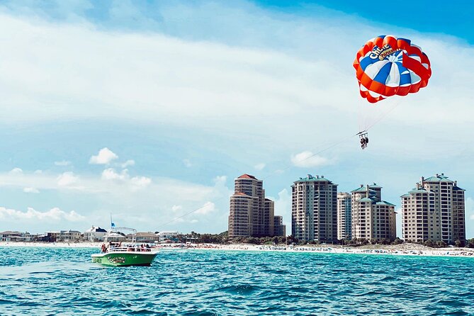 Parasailing Experience in Destin - Watching for dolphins from the boat
