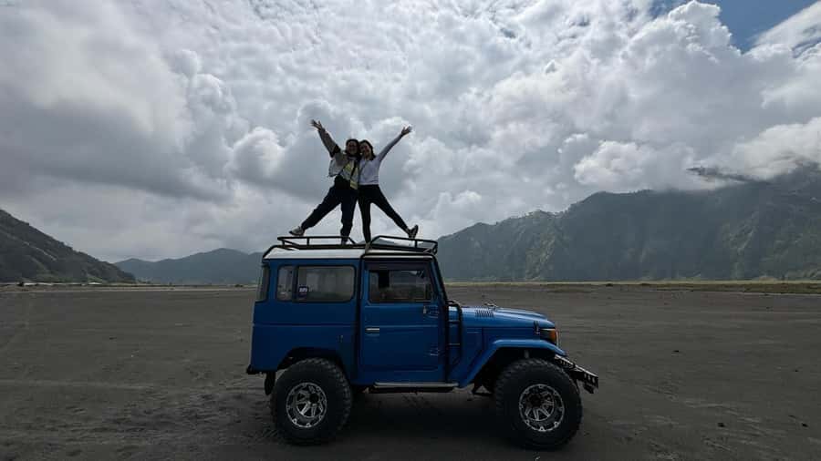 Private Day Tour Mt. Bromo & Madakaripura Waterfall - Walking up to the crater rim