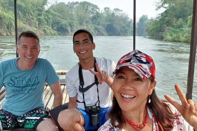 Private Erawan Waterfall, River Kwai, Death Railway Tour from Bangkok - Bamboo rafting on the River Kwai