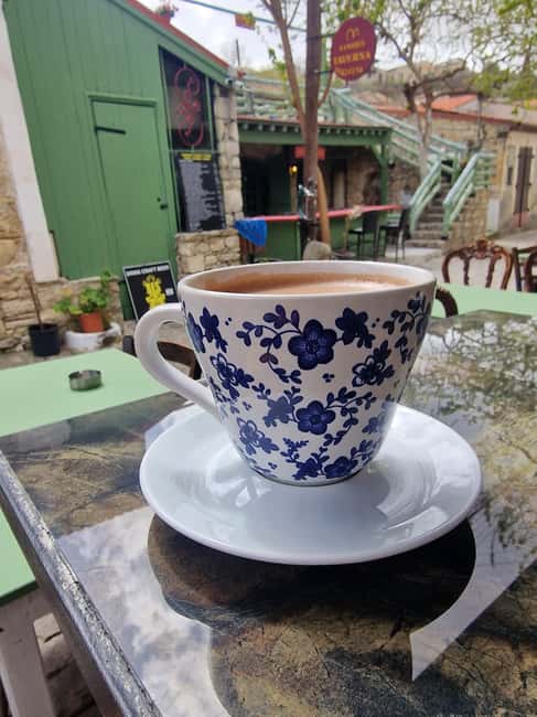 PRIVATE TOUR | Troodos Mountain: Waterfall, Villages & Lunch - Omodos, coffee, and a square made for people-watching