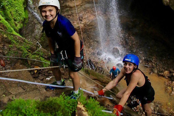 Pure Trek Canyoning & White Water Rafting in La Fortuna - What the waterfall rappelling feels like