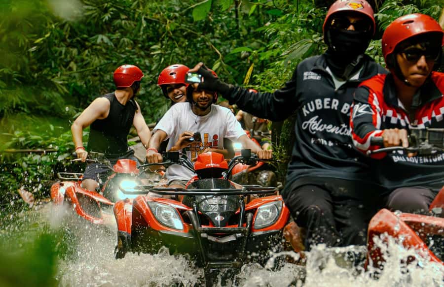 Quad Bike Bali With Tunnel & Waterfall Tour - Solo ATV or tandem riding