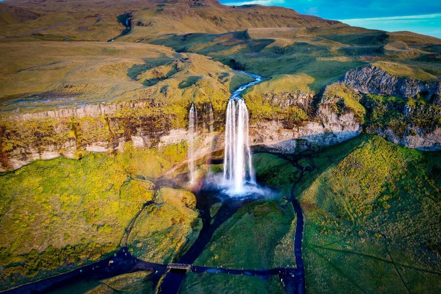 Reykjavík: South Coast Waterfalls, Black Sand & Glacier Tour - Skógafoss: Iceland’s great wall of falling water