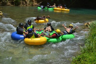 River Rapids Waterfalls Tubing and Beach Adventure with Transport