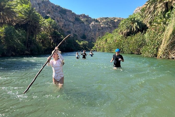 River Trekking at Kourtaliotiko Gorge Waterfalls to Preveli Beach - Following the Megalopotamos River