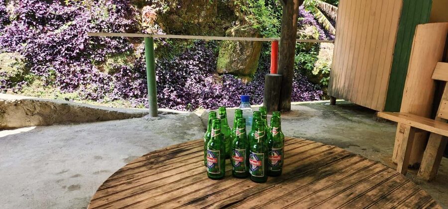 Roseau: Titou Gorge, Hot Spring, Falls & Champagne Reef Tour - Swimming into Titou Gorge