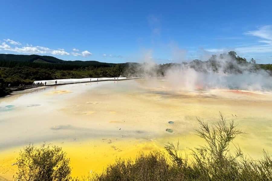 Rotorua & Taupo DayTour Waiotapu & Huka Falls from Auckland - Huka Falls: fast water, easy access