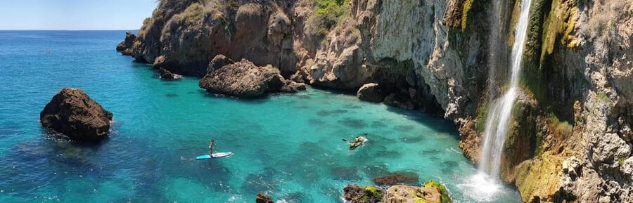 Ruta libre en paddel surf por la cascada de Nerja y Maro π - Should you book this Nerja paddleboard route?