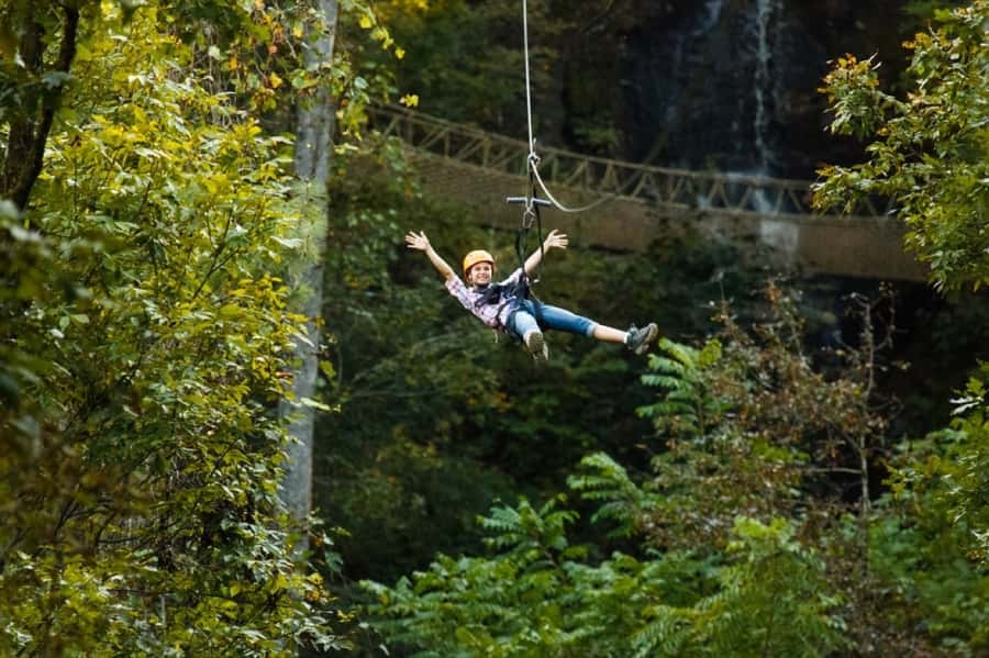Sevierville: Waterfall Canopy Zip Lining in Smoky Mountains - Starting with instruction and a 60-foot practice line
