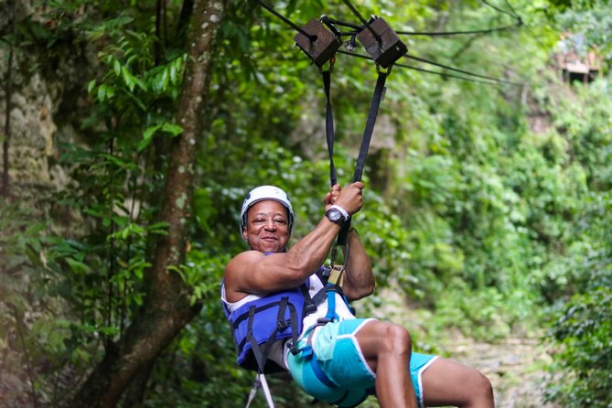 Short Excursion Ziplining & Waterfall, Taino Bay and Ambar cove. - From the cruise terminals to Damajagua