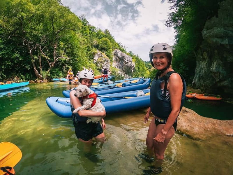 Slunj: River and Waterfalls Kayaking on Mrežnica river - Waterfalls, swimming stops, and the first rush